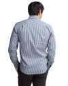 Citadel Bulldogs Vintage Cutter & Buck Easy Care Stretch Gingham Mens Long Sleeve Dress Shirt Liberty Navy Back Thumbnail Image