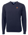 View image 5: Syracuse Orange College Vault Cutter & Buck Lakemont Tri-Blend Mens V-Neck Pullover Sweater Liberty Navy Mannequin