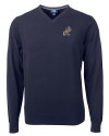 View image 5: ETSU Buccaneers College Vault Cutter & Buck Lakemont Tri-Blend Mens V-Neck Pullover Sweater Liberty Navy Mannequin