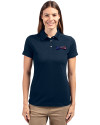 Philadelphia Eagles Americana Cutter & Buck Advantage Eco Tri-Blend Pique Womens Polo Liberty Navy Front Thumbnail Image