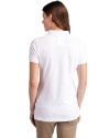 Philadelphia Eagles Americana Cutter & Buck Advantage Eco Tri-Blend Pique Womens Polo White Back Thumbnail Image