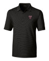 Texas A and M Aggies College Vault Cutter & Buck Forge Pencil Stripe Stretch Mens Polo Black Mannequin Thumbnail Image