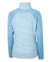 North Carolina Tar Heels College Vault Cutter & Buck Forge Tonal Stripe Stretch Half Zip Womens Top Atlas Light Blue Mannequin Back Thumbnail Image