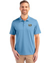 North Carolina Tar Heels College Vault Cutter & Buck Prospect Eco Textured Stretch Recycled Mens Short Sleeve Polo Atlas Light Blue Front Thumbnail Image