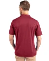 Oklahoma Sooners Vintage Cutter & Buck Prospect Eco Textured Stretch Recycled Mens Short Sleeve Polo Chutney Back Thumbnail Image