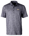 Vanderbilt Commodores College Vault Cutter & Buck Pike Constellation Print Stretch Mens Polo Black Mannequin Thumbnail Image