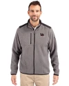 South Carolina Gamecocks College Vault Cutter & Buck Cascade Eco Fleece Mens Full Zip Jacket Elemental Grey/Black Front Thumbnail Image