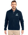 Citadel Bulldogs Vintage Cutter & Buck Cascade Eco Fleece Mens Full Zip Jacket Navy Blue Front Thumbnail Image