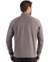 Kansas State Wildcats Wabash Vintage Cutter & Buck Adapt Eco Knit Hybrid Recycled Mens Big & Tall Full Zip Jacket Elemental Grey Back Thumbnail Image