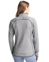 Syracuse Orange College Vault Cutter & Buck Mainsail Sweater-Knit Womens Full Zip Jacket Polished Heather Back Thumbnail Image