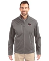 South Carolina Gamecocks College Vault Cutter & Buck Evoke Softshell Recycled Full Zip Mens Jacket Elemental Grey Front Thumbnail Image
