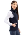 Syracuse Orange College Vault Cutter & Buck Cascade Eco Fleece Womens Vest Navy Blue Side Thumbnail Image