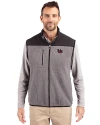 South Carolina Gamecocks College Vault Cutter & Buck Cascade Eco Fleece Mens Vest Elemental Grey/Black Front Thumbnail Image