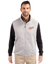 Dayton Flyers College Vault Cutter & Buck Charter Eco Full-Zip Mens Big & Tall Vest Polished Medium Gray Front Thumbnail Image