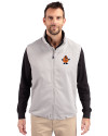 Syracuse Orange College Vault Cutter & Buck Charter Eco Full-Zip Mens Big & Tall Vest Polished Medium Gray Front Thumbnail Image