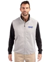Montana State Bobcats College Vault Cutter & Buck Charter Eco Full-Zip Mens Big & Tall Vest Polished Medium Gray Front Thumbnail Image