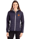 Syracuse Orange College Vault Cutter & Buck Rainier Primaloft Womens Eco Full Zip Hybrid Jacket Dark Navy Front Thumbnail Image