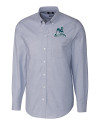 Citadel Bulldogs Vintage Cutter & Buck Stretch Oxford Mens Long Sleeve Dress Shirt Light Blue Mannequin Thumbnail Image