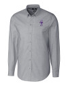Kansas State Wildcats Wabash Vintage Cutter & Buck Stretch Oxford Mens Long Sleeve Dress Shirt Charcoal Mannequin Thumbnail Image