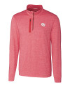 Oklahoma Sooners Vintage Cutter & Buck Stealth Heathered Quarter Zip Mens Pullover Cardinal Red Mannequin Thumbnail Image