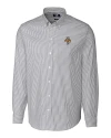 Tennessee Volunteers College Vault - Cutter & Buck Stretch Oxford Stripe Mens Big and Tall Long Sleeve Dress Shirt Charcoal Mannequin Thumbnail Image