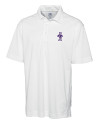 Kansas State Wildcats Wabash Vintage Cutter & Buck CB Drytec Genre Textured Solid Mens Big and Tall Polo White Mannequin Thumbnail Image