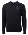 Kansas State Wildcats Wabash Vintage Cutter & Buck Lakemont Tri-Blend Mens Big and Tall V-Neck Pullover Sweater Black Mannequin Thumbnail Image