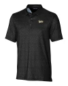 Vanderbilt Commodores College Vault Cutter & Buck Pike Micro Floral Print Stretch Mens Polo Black Mannequin Thumbnail Image