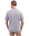 Dayton Flyers College Vault Cutter & Buck Virtue Eco Pique Botanical Print Recycled Mens Polo Navy Blue Back Thumbnail Image