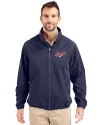 Dayton Flyers College Vault Cutter & Buck Charter Eco Recycled Mens Full-Zip Jacket Navy Blue Front Thumbnail Image