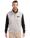 Vanderbilt Commodores College Vault Cutter & Buck Charter Eco Recycled Mens Full-Zip Vest Polished Medium Gray Front Thumbnail Image