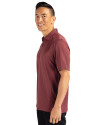Texas A and M Aggies College Vault Cutter & Buck Forge Eco Stretch Recycled Mens Polo Dark Bordeaux Heather Side Thumbnail Image