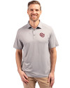 Oklahoma Sooners Vintage Cutter & Buck Forge Eco Stretch Recycled Mens Polo Polished Medium Gray Front Thumbnail Image