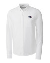Baltimore Ravens Americana Cutter & Buck Advantage Tri-Blend Pique Long Sleeve Knitted Mens Button Down White Mannequin Thumbnail Image