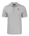 Oklahoma Sooners Vintage Cutter & Buck Pike Eco Tonal Geo Print Stretch Recycled Mens Polo Elemental Grey Mannequin Thumbnail Image