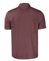 Minnesota Golden Gophers College Vault Cutter & Buck Pike Eco Tonal Geo Print Stretch Recycled Mens Polo Bordeaux Mannequin Back Thumbnail Image