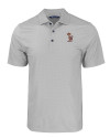 Minnesota Golden Gophers College Vault Cutter & Buck Pike Eco Tonal Geo Print Stretch Recycled Mens Polo Elemental Grey Mannequin Thumbnail Image