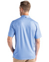 North Carolina Tar Heels College Vault Cutter & Buck Pike Eco Tonal Geo Print Stretch Recycled Mens Polo Atlas Light Blue Back Thumbnail Image