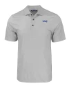 Montana State Bobcats College Vault Cutter & Buck Pike Eco Tonal Geo Print Stretch Recycled Mens Polo Elemental Grey Mannequin Thumbnail Image
