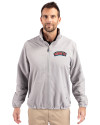 Delaware State Hornets Cutter & Buck Charter Eco Recycled Mens Full-Zip Jacket Polished Medium Gray Front Thumbnail Image