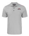 Delaware State Hornets Cutter & Buck Pike Eco Tonal Geo Print Stretch Recycled Mens Big & Tall Polo Elemental Grey Mannequin Thumbnail Image