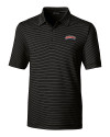 Delaware State Hornets Cutter & Buck Forge Pencil Stripe Stretch Mens Polo Black Mannequin Thumbnail Image