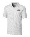 Delaware State Hornets Cutter & Buck Forge Pencil Stripe Stretch Mens Polo White Mannequin Thumbnail Image