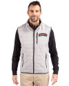 Delaware State Hornets Cutter & Buck Rainier PrimaLoft® Mens Eco Insulated Full Zip Puffer Vest Polished Medium Gray Front Thumbnail Image