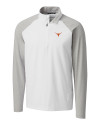 Texas Longhorns Cutter & Buck Response Lightweight Hybrid Quarter Zip Mens Pullover Windbreaker White Mannequin Thumbnail Image