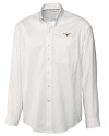 Texas Longhorns Cutter & Buck Epic Easy Care Fine Twill Mens Long Sleeve Dress Shirt White Mannequin Thumbnail Image
