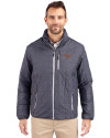 Texas Longhorns Cutter & Buck Rainier PrimaLoft®  Mens Big and Tall Eco Insulated Puffer Jacket Anthracite Melange Front Thumbnail Image