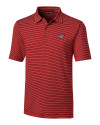 Carolina Panthers Americana Cutter & Buck Forge Pencil Stripe Stretch Mens Polo Cardinal Red Mannequin Thumbnail Image