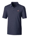 View image 7: Carolina Panthers Americana Cutter & Buck Forge Pencil Stripe Stretch Mens Polo Liberty Navy Mannequin