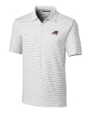 View image 17: Carolina Panthers Americana Cutter & Buck Forge Pencil Stripe Stretch Mens Polo White Mannequin